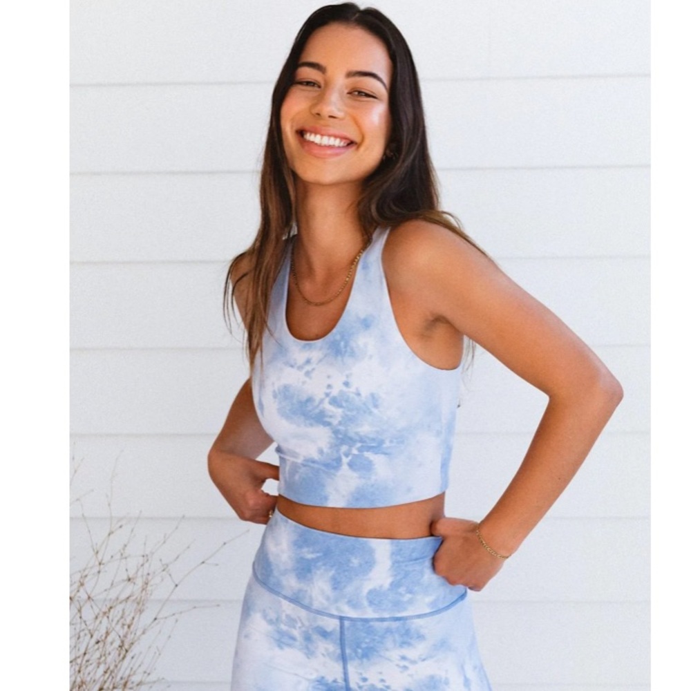 Kavala Collective Blue tie dye Tawaiis crop